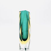 Flavio Poli vase for Seguso - Sommerso - Murano Green & Amber - 1960