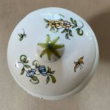 Old Moustiers earthenware apothecary jar