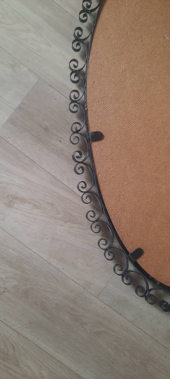 Wrought iron frame mirror