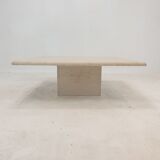 Italian Travertine Coffee Table, 1980's
