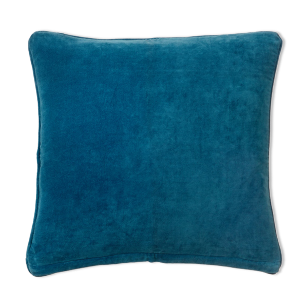 Coussin en velours 50x50cm couleur bleu vert — Beyit