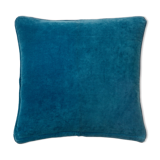 Velvet cushion 50x50cm blue green color