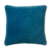 Coussin en velours 50x50cm couleur bleu vert