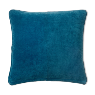 Velvet cushion 50x50cm blue green color
