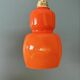 Suspension globe vintage en opaline orange