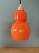 Vintage orange opaline suspension globe