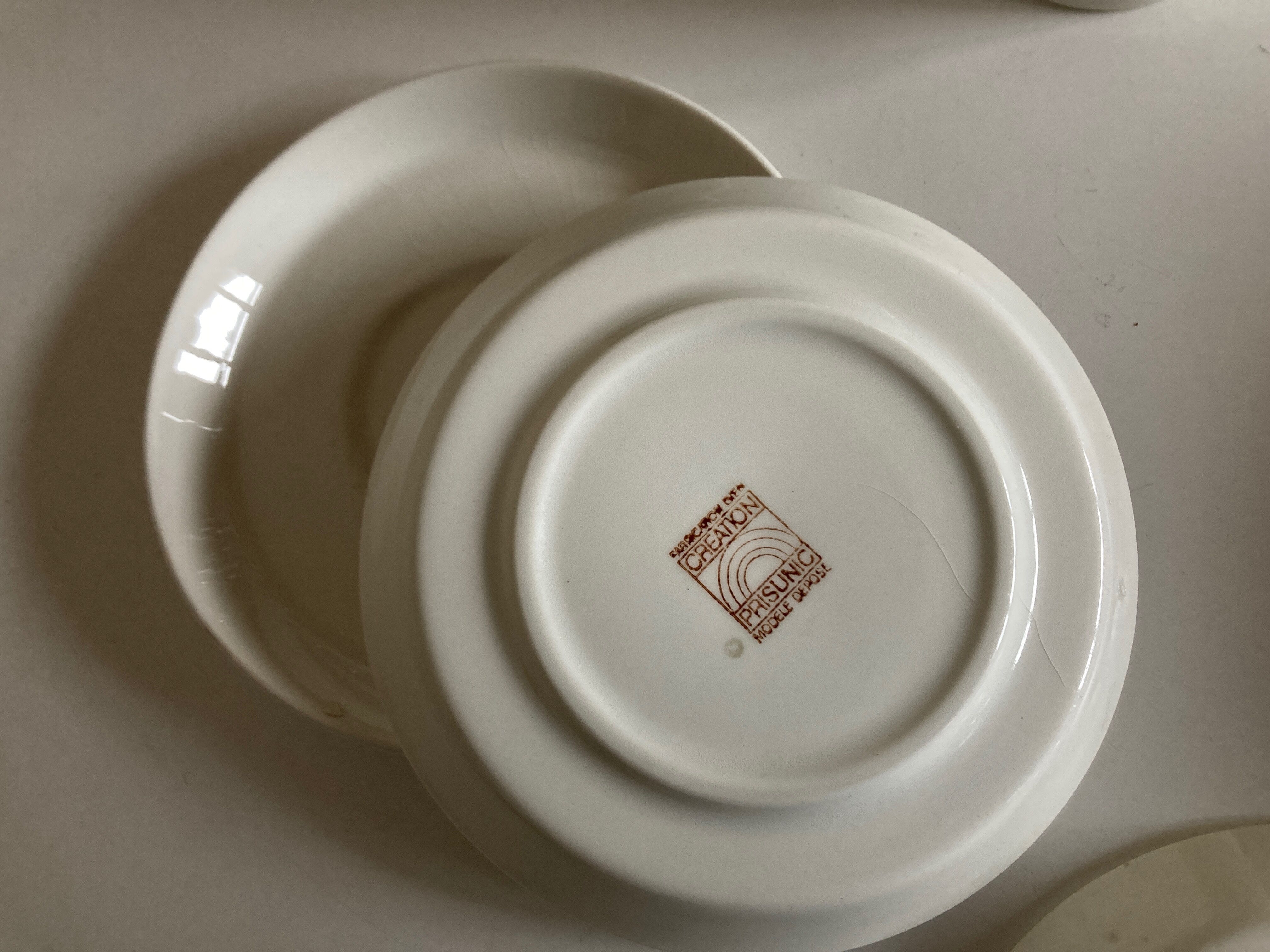 Set 3 cups Creations Prisunic design 1970 Faience de Gien