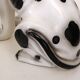 Large black and white ceramic dog (H 46 cm)