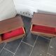 Pair of Scandinavian mahogany bedside tables from the 60s