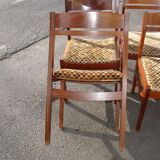 Set of 6 chairs in Pao Rosa around 1950-60