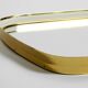 Huge Mid Century "Zier-Form" wall mirror with heavy brass frame with Label