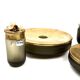 Yellow Murano glass smoking set, VeArt, Italy 1970