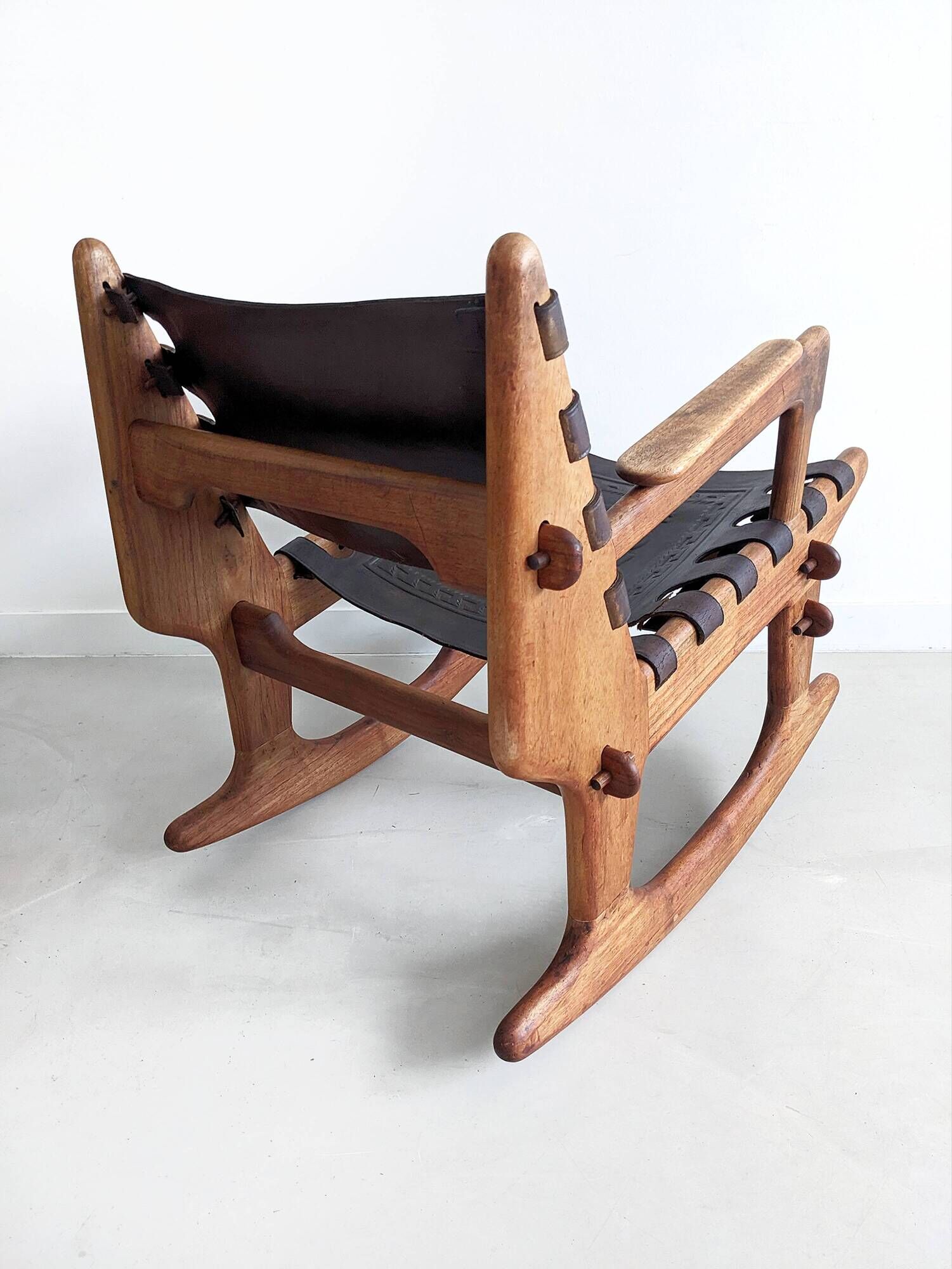 Sculptural Rocking Chair by Angel Pazmiño for Muebles de Estilo 1960's