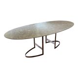 Oval table designed by Vittorio Introini, published by the Fratelli house.