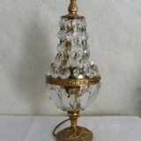 Crystal and brass lamp