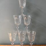 Set of 6 Luminarc France foot glasses
