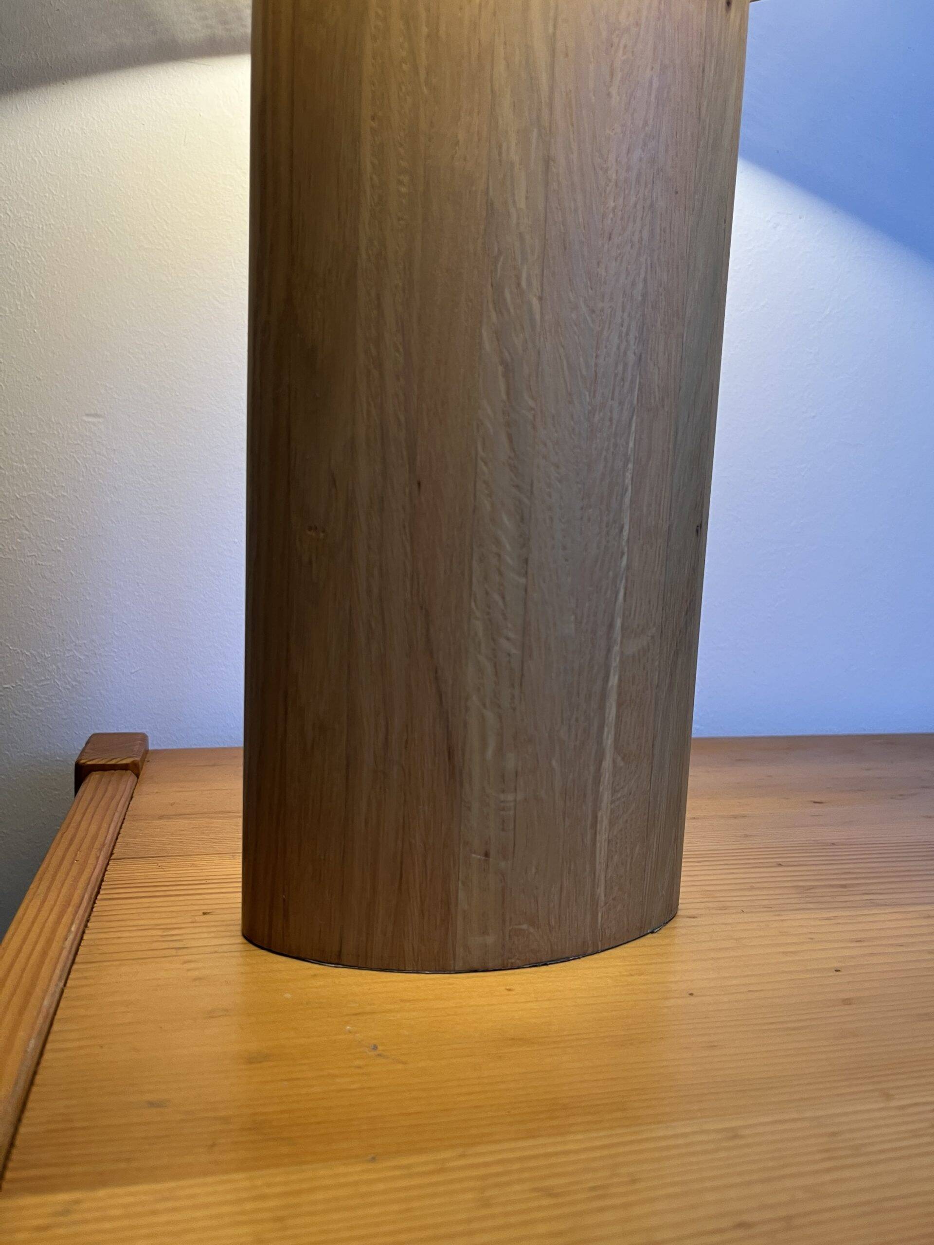 Solid oak floor lamp by Habitat