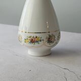 Brussels porcelain vase with a gold rim and flowers
