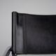 Paire de chaises Matteo Grassi MG5 cuir noir et chrome