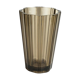 Ribbed smoked glass vase
