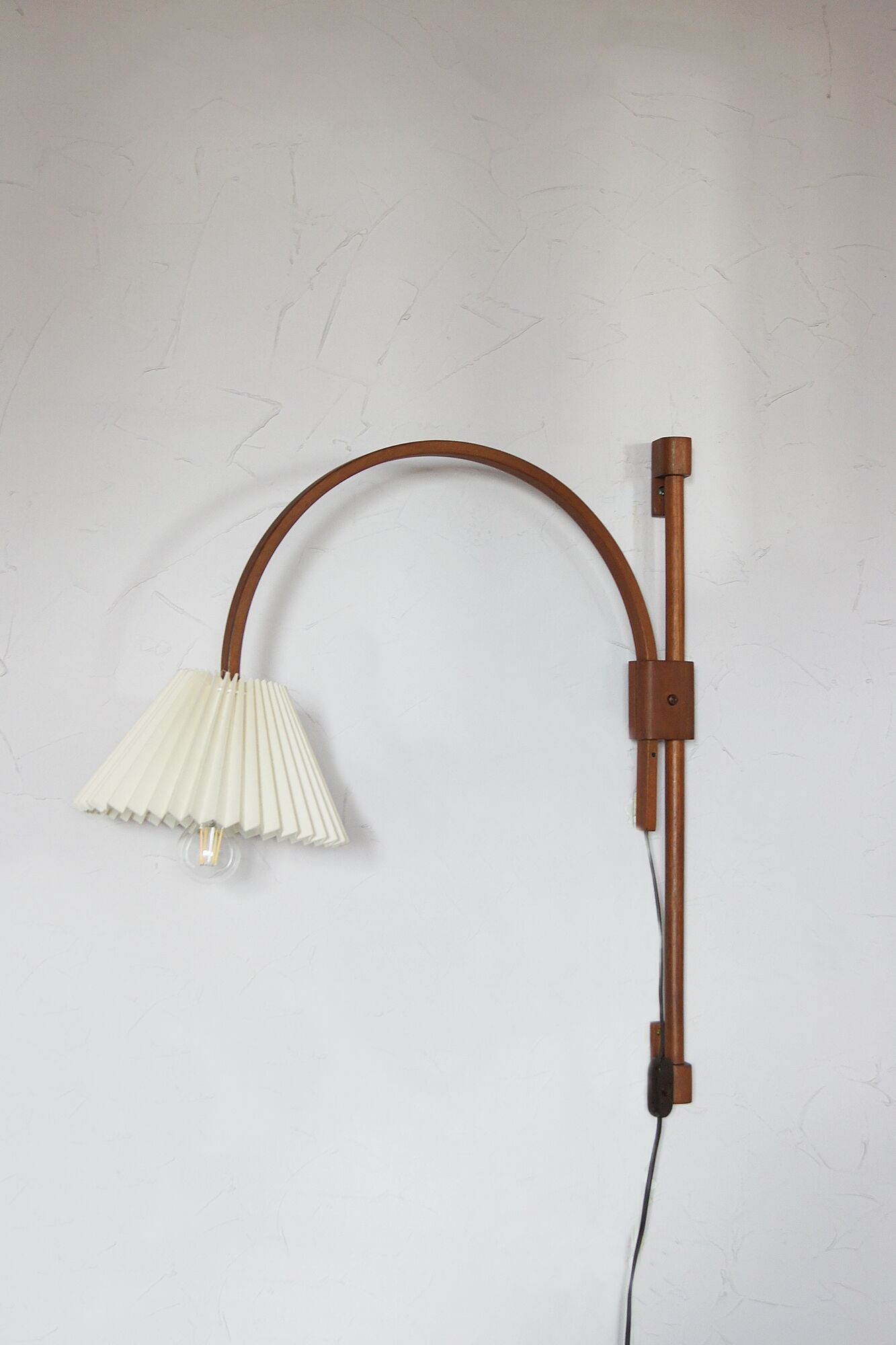 Adjustable Teak Wall Lamp from Domus, 1970s