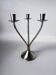 Art deco candlestick in stainless steel 3 flames, Spain, circa 1970