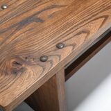 Set of French Artisan Benches in Solid Elm Wood, 1960s