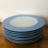 Set of 8 plates of porcelain presentation Médard de Noblat