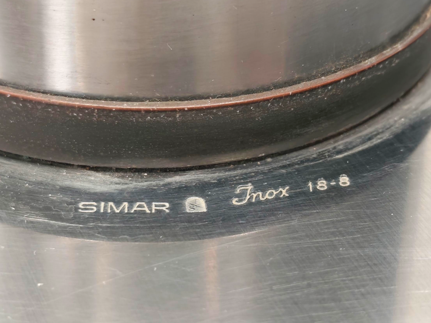 1970s simar stainless steel table lamp - industrial modernist design