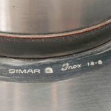 1970s simar stainless steel table lamp - industrial modernist design