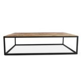 Minimalist Table in Iron and Recycled Oak