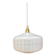 Suspension globe vintage en opaline blanche