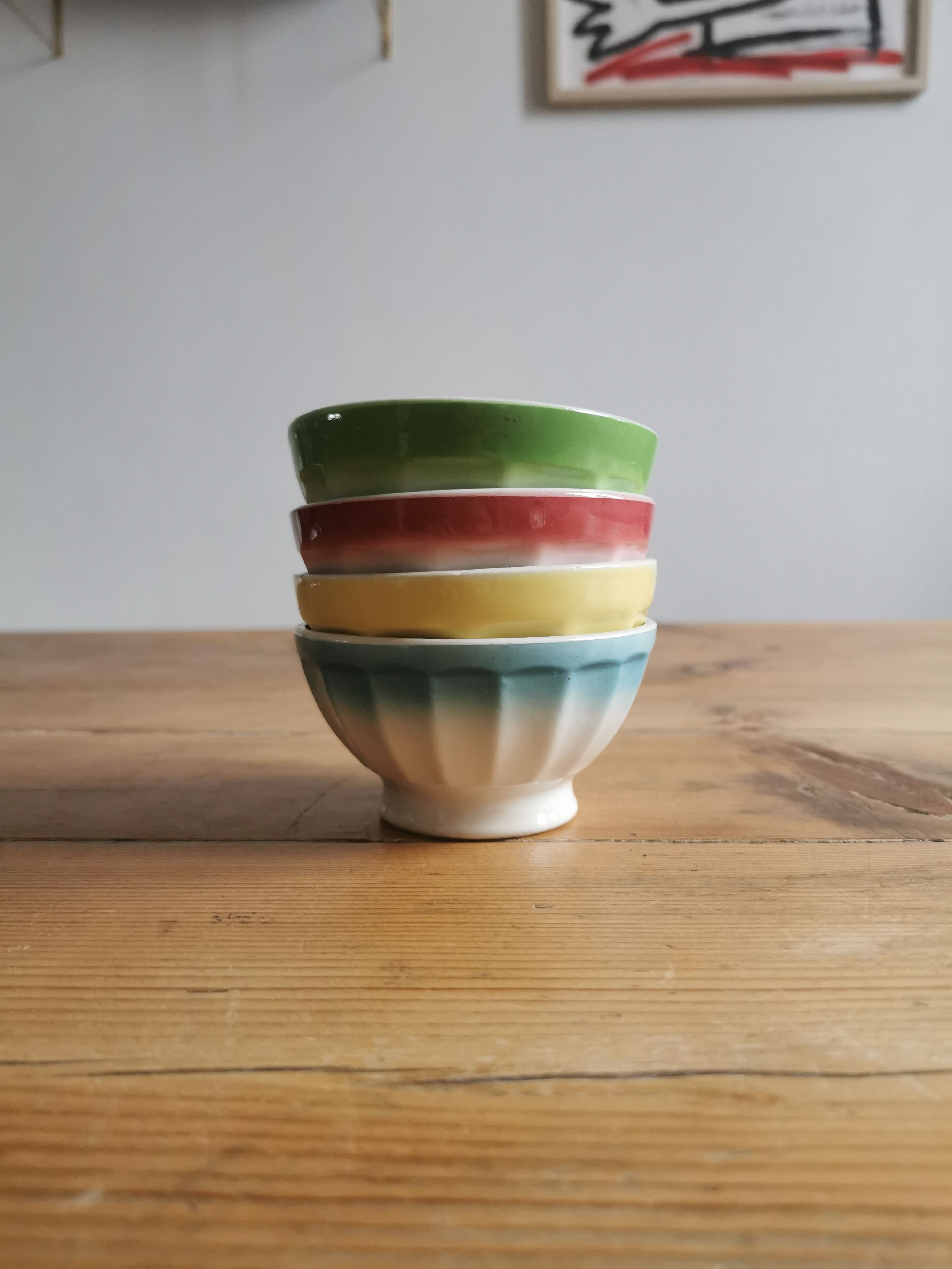 Service of 4 earthenware bowls from Badonviller