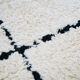 Berber rug 200x300 cm white with black grid