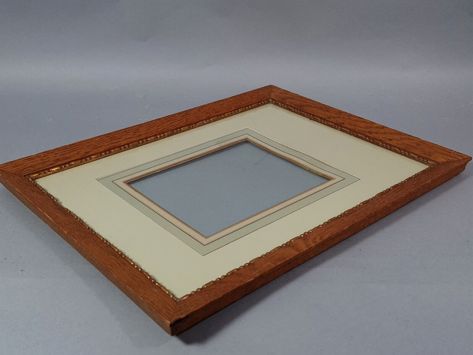 Frame & old glass 45x35 foliage 39,5x29,5 cm wood gilded stucco SB