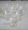 Set of 24 old engraved crystal foot glasses