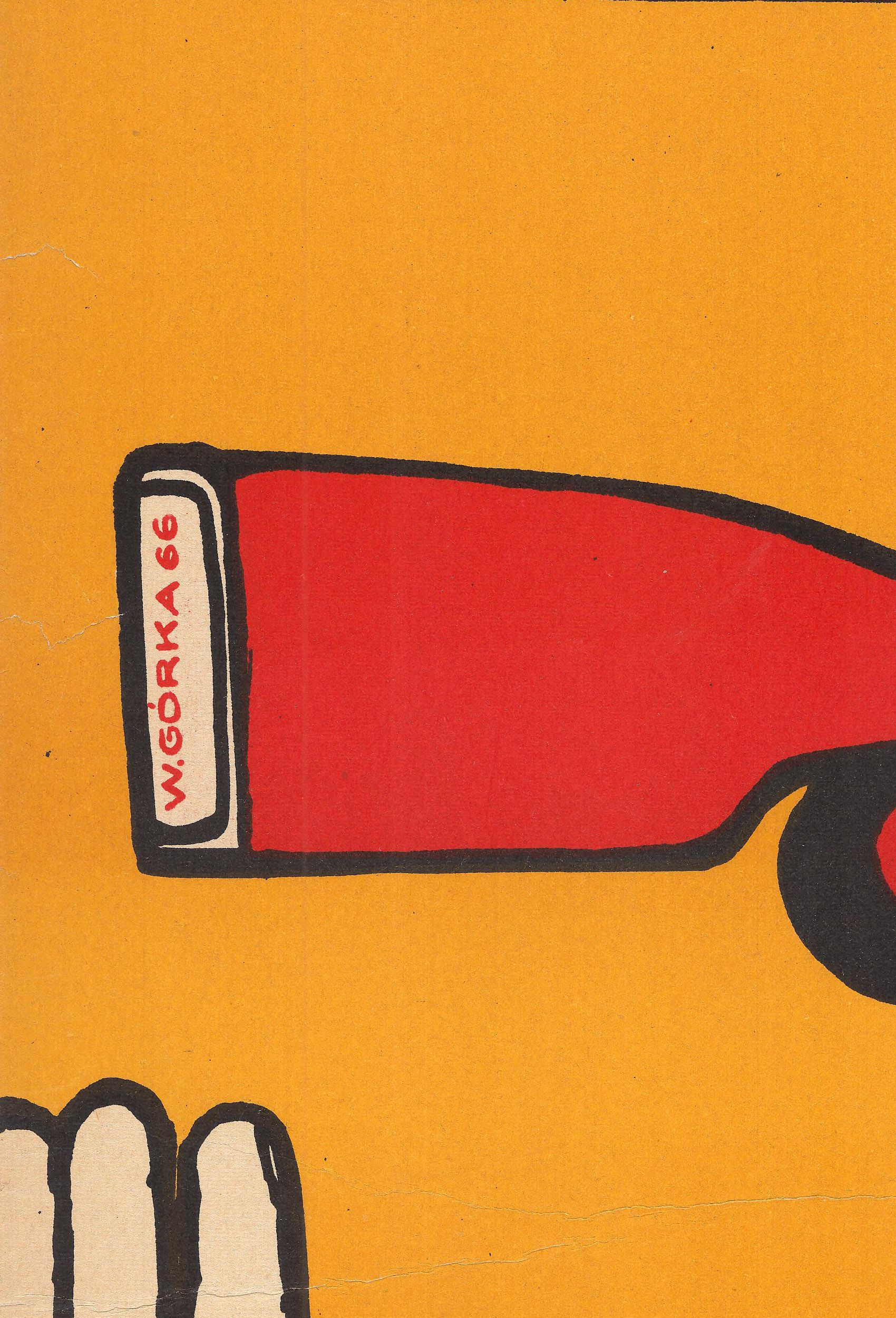 Vintage le corniaud polish movie poster by wiktor górka, 1965