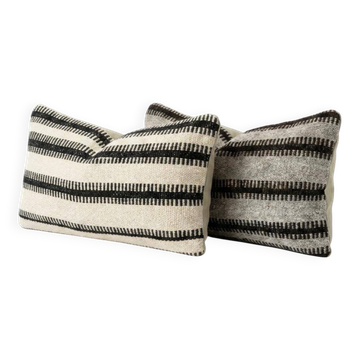 Set of 2 vintage kilim cushion covers 25x51 cm