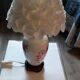 White porcelain lamp with Chinese style floral decoration