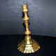 Antique 18th-century octagonal cut-out bronze candlestick in the Louis XIV style.