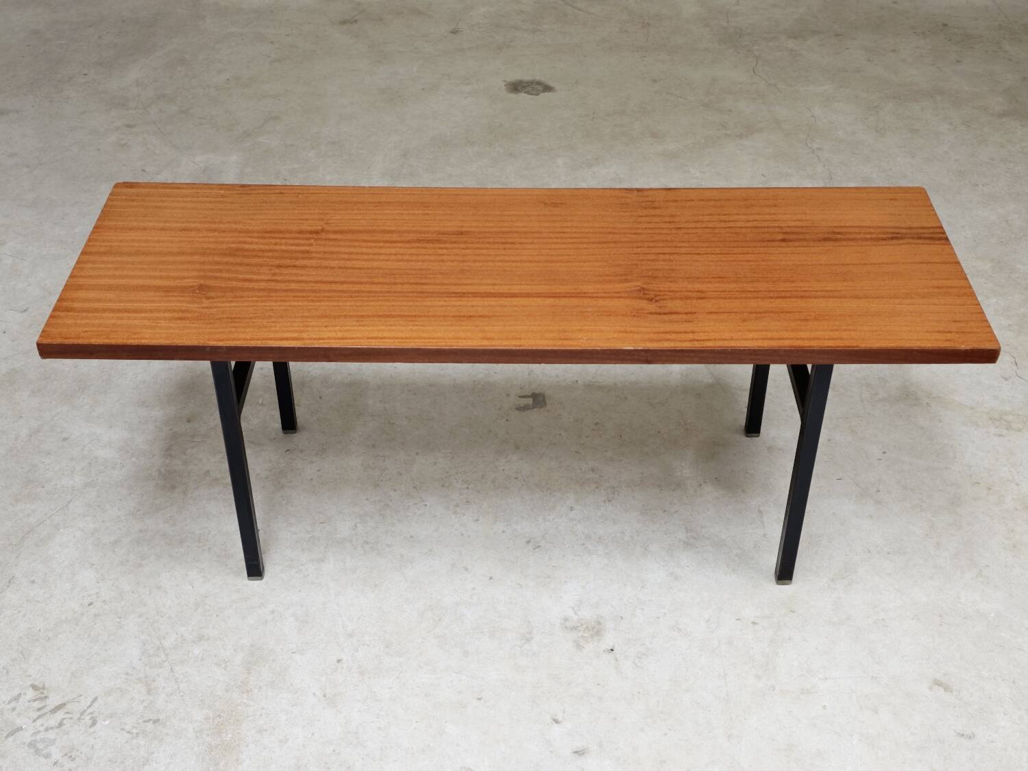 Metal and wood coffee table, former Czechoslovakia 1970