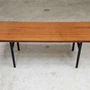 Metal and wood coffee table, former Czechoslovakia 1970