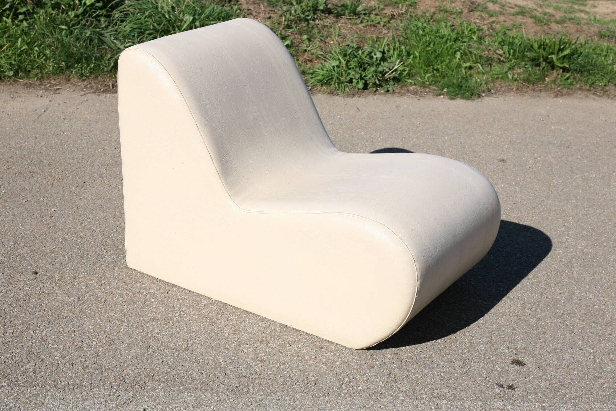 Pair of vintage armchairs, 1970s, faux leather