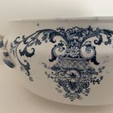 Soupière ancienne Creil et Monterreau, Terre de Fer, modèle Rouen, fin XIXème siècle