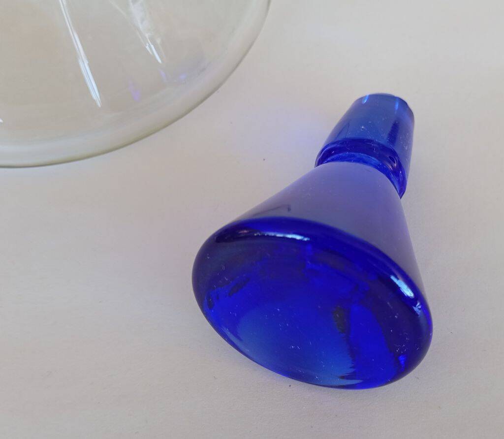 Art Deco Handblown Glass Decanter