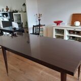 Dining table mahogany lacquered vintage 60s