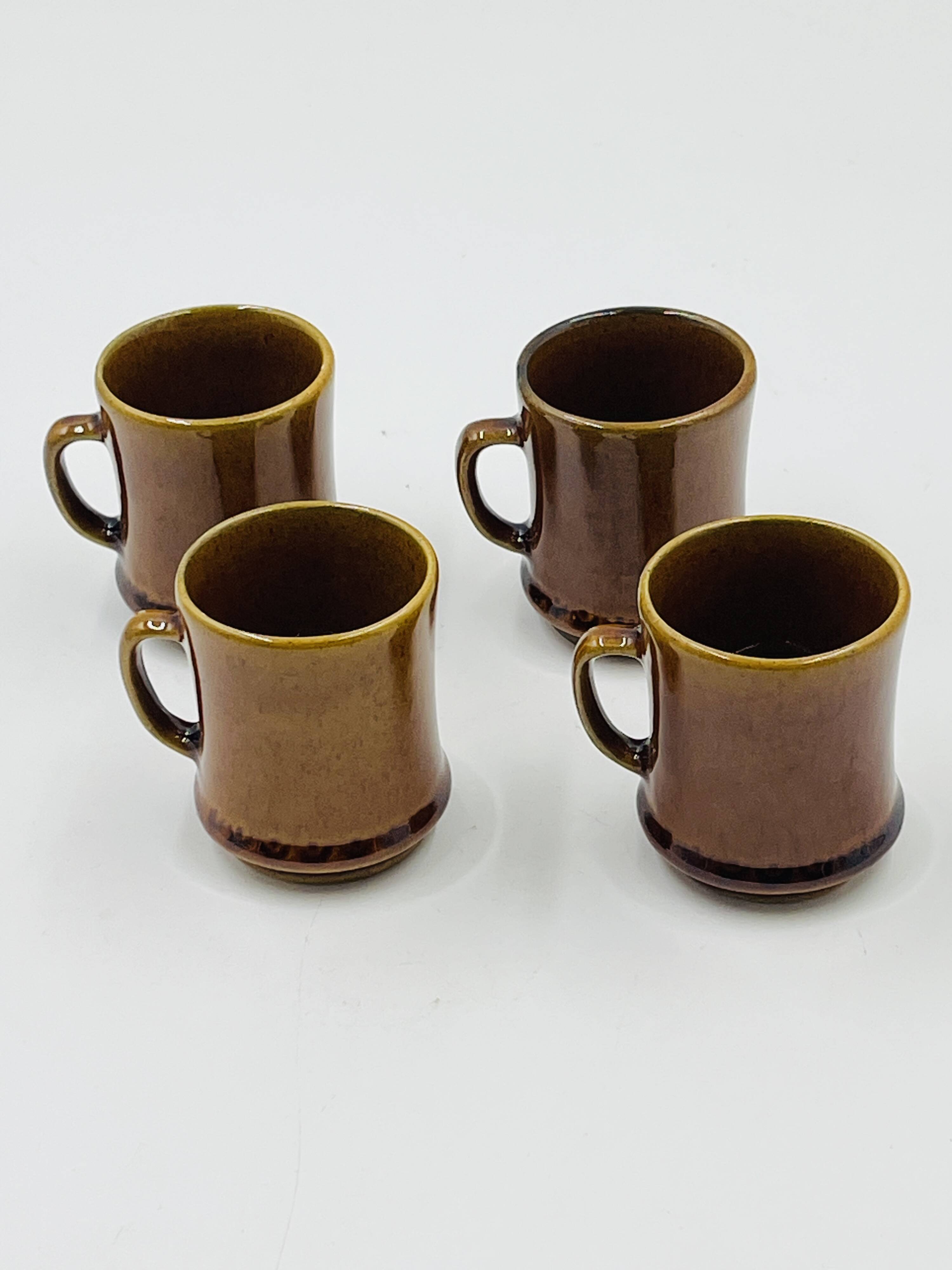 Lot of 4 Espresso Cups Deco Hälsingborg Bari 15/1 Brown