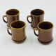 Lot of 4 Espresso Cups Deco Hälsingborg Bari 15/1 Brown
