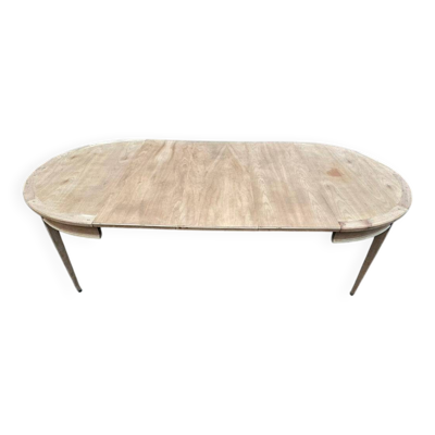 Table à manger ronde extensible Louis XVI du 19ème rénovée 215cm