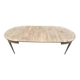 19th-century Louis XVI round extendable dining table, renovated, 215cm.
